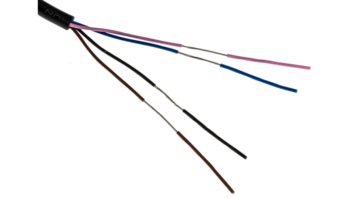 Omron E3FARN122M, sensore fotoelettrico cilindrico a retroriflessione, rilevamento fino a 500 mm, uscita NPN, IP67/IP69K.