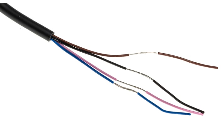 Sensore fotoelettrico cilindrico Omron E3FARP112M, rilevamento da 100 mm a 4 m, uscita PNP, grado di protezione IP67/IP69K.