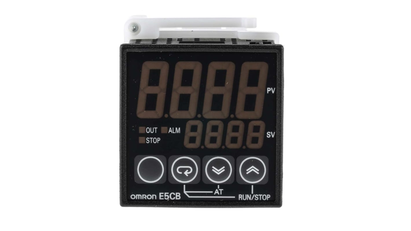 Termoregolatore PID Omron E5C-BR1PD AC/DC24, 48x48mm, montaggio a pannello, uscita relè 250VAC, grado di protezione IP66.