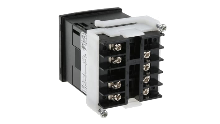 Termoregolatore PID Omron E5CB-R1TC AC100-240, montaggio a pannello, dimensioni 48 x 48 mm, uscita relè, display LED.