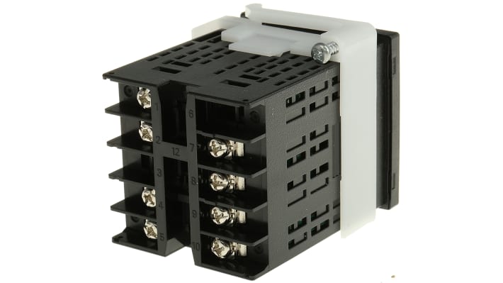 Omron E5C-BR1TCD AC/DC24, termoregolatore PID 48x48 mm, montaggio a pannello, display LED rosso/verde, alimentazione 24 V.