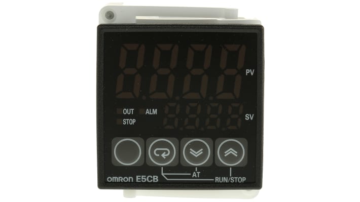 Omron E5C-BR1TCD AC/DC24, termoregolatore PID 48x48 mm, montaggio a pannello, display LED rosso/verde, alimentazione 24 V.