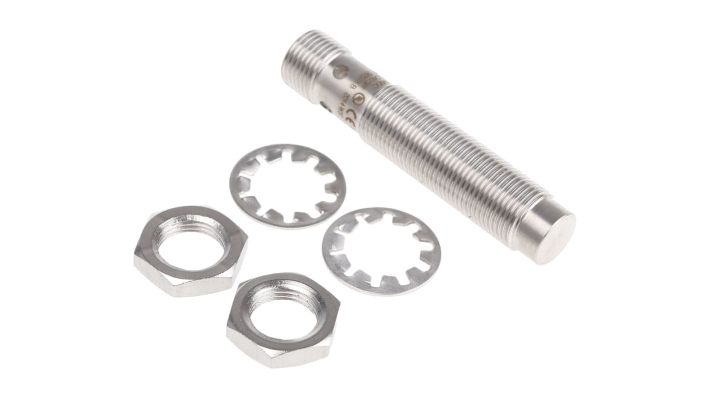 Sensore di prossimità cilindrico PNP Telemecanique XS912R4PAM12, M12 x 1, rilevamento 10 mm, IP68/IP69K, alimentazione 12-24 V c.c.