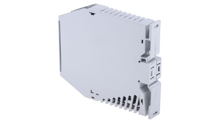 Limitatore di temperatura Jumo 701160/8-0153-001-23, 110-240 V, 2 uscite relè, montaggio su guida DIN, dimensioni 22,5 x 109 mm.