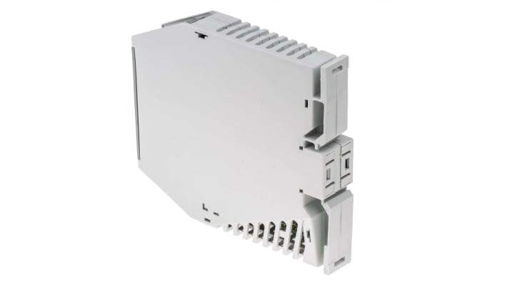 Limitatore di temperatura Jumo 701160/8-0153-001-25, alimentazione 20-30 V, 2 uscite relè, montaggio su guida DIN.