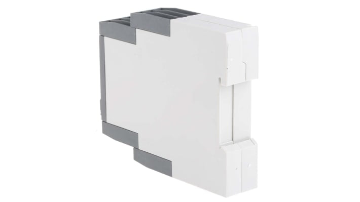 Relè di monitoraggio corrente ABB CM-SRS.21S, DPDT, per sovra/sottocorrente, montaggio su guida DIN, dimensioni 103,7 x 22,5 x 85,6 mm.