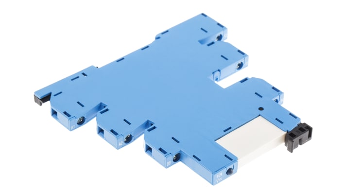 Finder 39.41.0.006.5060, relè d'interfaccia per guida DIN, bobina 6V, contatti SPDT, dimensioni 6,2 x 90,7 x 94,3 mm.