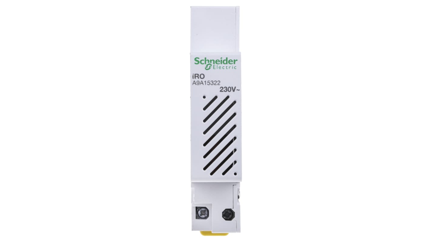 Cicalino Schneider Electric A9A15322, 230 V c.a., 70dB a 1 m, montaggio su guida DIN. Alta affidabilità per segnalazioni acustiche industriali.