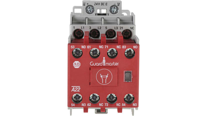 Contattore 3 poli Allen Bradley 100S-C23EJ23C, 23 A, 24 V c.c., dimensioni 81x45x125.5 mm, conforme a IEC 60947.