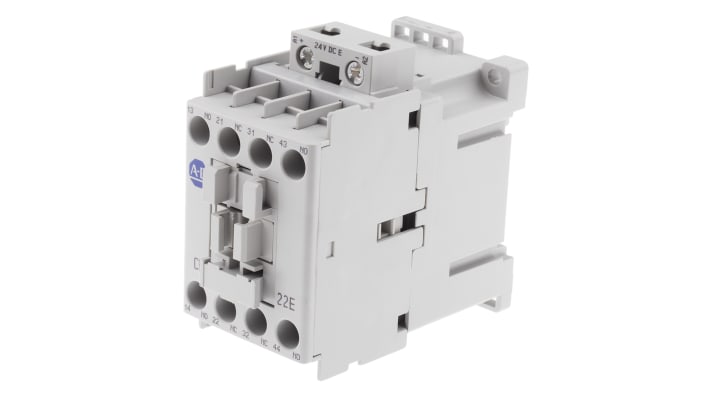 Contattore Allen Bradley 700-CF220EJ, 4 poli, 2 NO + 2 NC, montaggio su guida DIN, dimensioni 80.5x45x81 mm, corrente 25 A, tensione 690 V c.a.