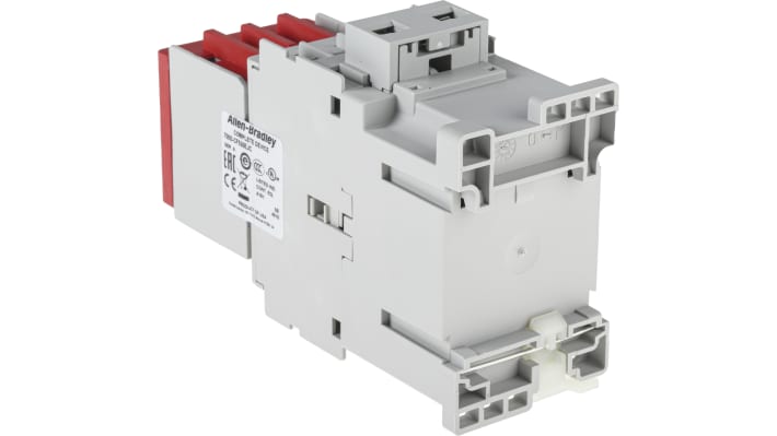 Contattore Allen Bradley 700S-CF530EJC, 8 poli, 24 V c.c., 25 A, 2NO + 2NC, 3NO + 1NC, dimensioni 45x81x125.5 mm.