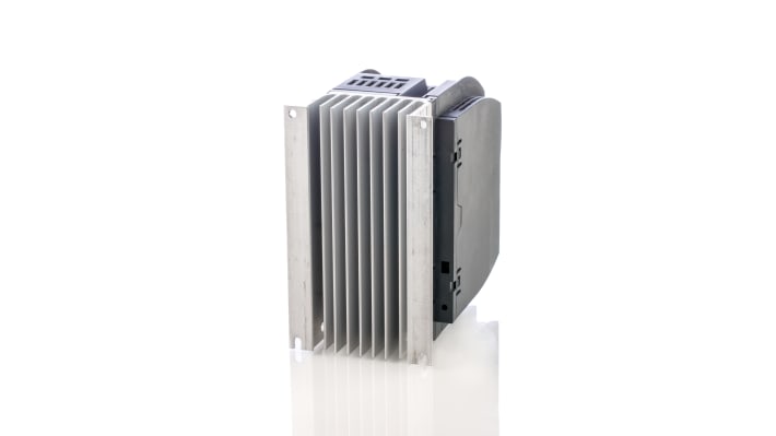 Inverter trifase Siemens 6SL3210-5BE13-7CV0, 0,37 kW, 400V c.a., per pompe e nastri. Frequenza 0-550Hz, progettato per ambienti industriali.