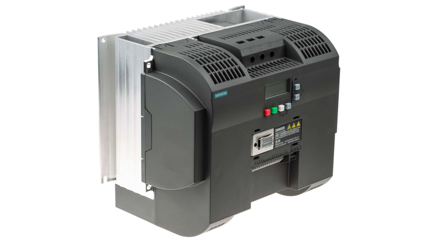 Inverter Siemens 7,5 kW 400 V c.a. 3 fasi 0 550Hz (6SL3210-5BE27-5CV0) per controllo preciso della velocità motori industriali, ideale per applicazioni gravose.