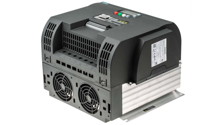 Inverter Siemens 7,5 kW 400 V c.a. 3 fasi 0 550Hz (6SL3210-5BE27-5CV0) per controllo preciso della velocità motori industriali, ideale per applicazioni gravose.