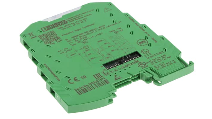Condizionatore di segnale Phoenix Contact 2902832, montaggio su guida DIN, ingresso 0.002 Hz a 20 kHz, uscita 0-10 V.