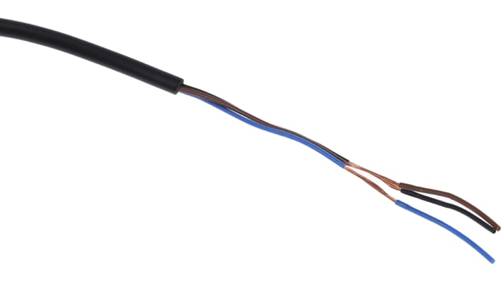 Sensore di prossimità cilindrico PNP Omron E2E-S05N03-WC-B1 2M, rilevamento 3 mm, custodia in acciaio inox, IP67.