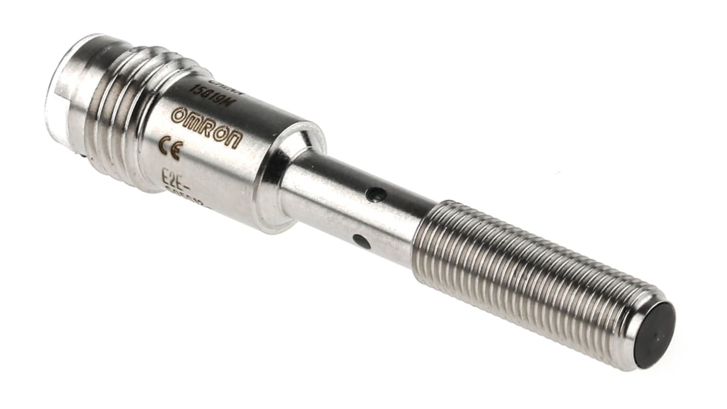 Omron E2E-S05S12-MC-B1, sensore di prossimità induttivo cilindrico PNP, M5, rilevamento 1,2 mm, IP67, alimentazione 10-30 V c.c.