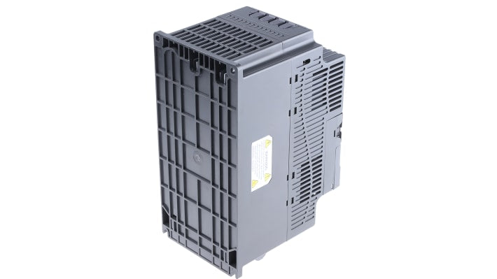 Inverter trifase Delta Electronics VFD055E43A, 5,5 kW, 460 V, design modulare, dimensioni 260x130x169,2 mm.