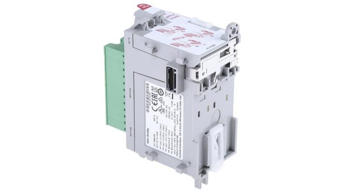 Modulo I/O Allen Bradley 2085-IF8 per PLC Micro850, espansione fino a 8 ingressi, montaggio su guida DIN, dimensioni 90 x 87 x 28 mm.