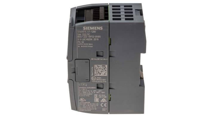 Modulo I/O PLC Siemens 6ES7222-1BF32-0XB0 con 8 uscite digitali per SIMATIC S7-1200. Allarmi diagnostici e ampia temperatura operativa. Ideale per industria e robotica.