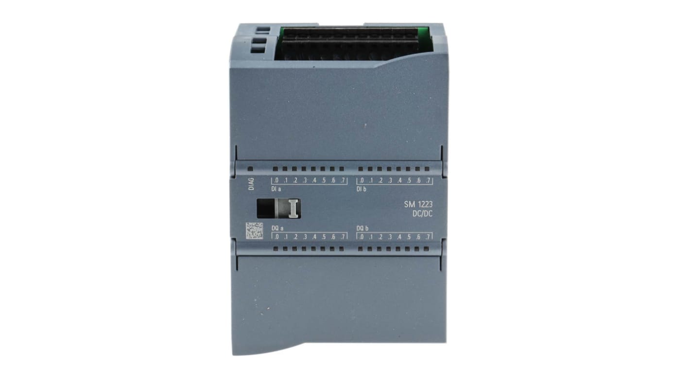 Modulo I/O PLC Siemens SM 1223 (6ES7223-1BL32-0XB0) per SIMATIC S7-1200, 24V DC, 16 ingressi/uscite. Ideale per automazione industriale.