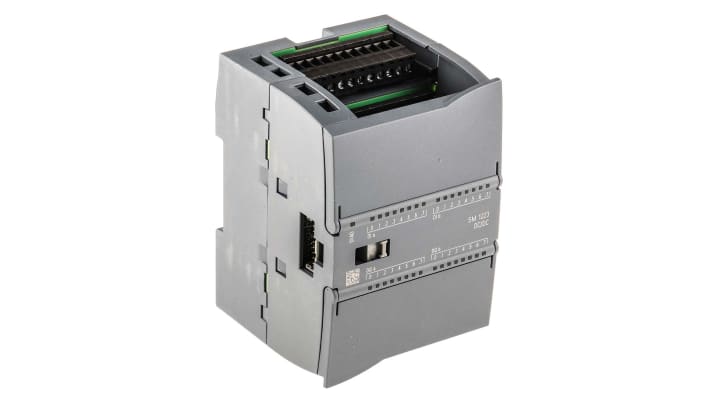 Modulo I/O PLC Siemens SM 1223 (6ES7223-1BL32-0XB0) per SIMATIC S7-1200, 24V DC, 16 ingressi/uscite. Ideale per automazione industriale.
