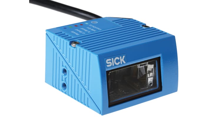 Lettore codici a barre Sick CLV610-C1000, tecnologia laser, distanza di lettura 365 mm, dimensioni 61 x 66 x 38 mm.