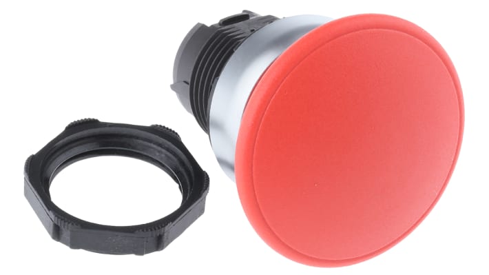 Attuatore pulsante Lovato LPCB6144, rosso, diametro foro 22mm, IP66/IP67/IP69K, montaggio a scatto, -25 a 70°C.