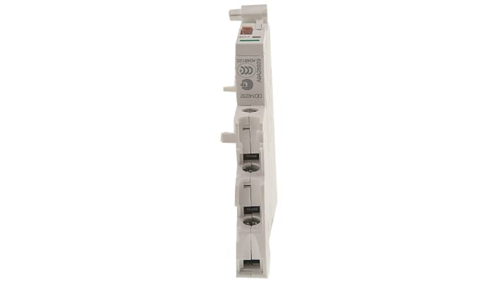 Contatto ausiliario Schneider Electric A9A26929, 4 contatti, montaggio su guida DIN, per sistemi di controllo in fabbrica.