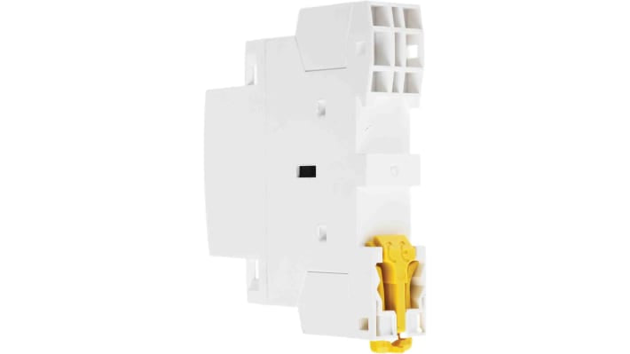 Contattore Schneider Electric A9C22615, 2 poli, 1 NO + 1 NC, montaggio su guida DIN, dimensioni 18 mm x 81 mm x 68 mm.