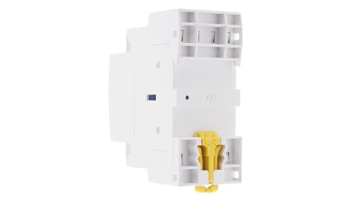 Contattore Schneider Electric A9C22814, 4 poli 4NO, 16 A, montaggio su guida DIN, dimensioni 36x81x68 mm, bobina 230 V.