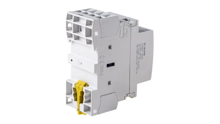 Contattore Schneider Electric iCT 4 poli 4NO 25A 24V CA - A9C20134. Ideale per carichi monofase/trifase, sicuro e compatto per applicazioni industriali.