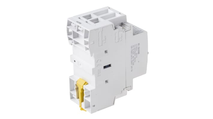 Contattore Schneider Electric A9C21842, serie iCT, 2 poli, 40 A, montaggio su guida DIN, dimensioni 36x85x73 mm.