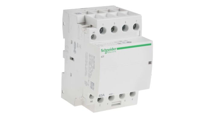 Contattore miniaturizzato Schneider Electric A9C20864, 4 poli, 63 A, 230 V AC-3. Ideale per carichi monofase/trifase, facile da installare e sicuro.