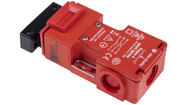 Interruttore di interblocco di sicurezza a chiave Allen Bradley Guardmaster 440K-T11467, 2NC/1NA, IP67, 240V, 6A, dimensioni 32mm x 95mm x 52mm.