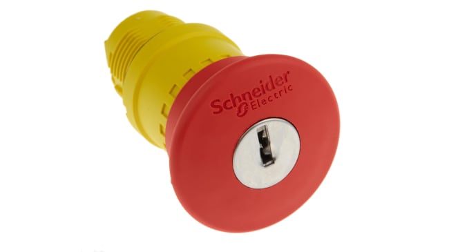 Pulsante di arresto di emergenza Schneider Electric XB5AS9442 Harmony XB5, montaggio a pannello Ø 22mm resistente a vibrazioni e agenti chimici. Ideale per applicazioni industriali.
