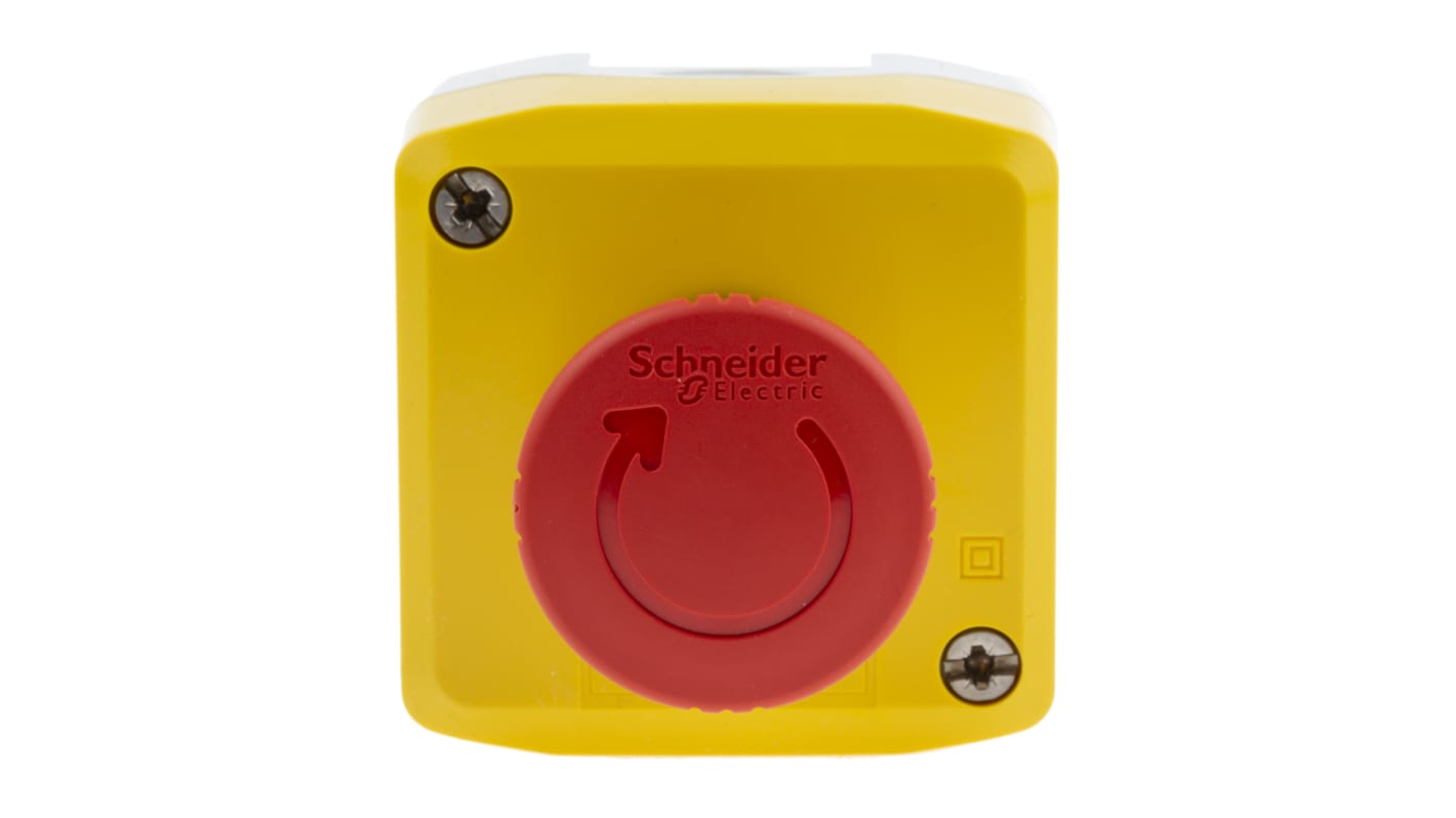 Pulsante di arresto di emergenza Harmony XALK178 di Schneider Electric, montaggio superficiale, diametro 40mm, grado di protezione IP66/IP67/IP69K.