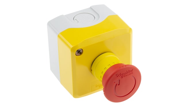Pulsante di arresto di emergenza Harmony XALK178 di Schneider Electric, montaggio superficiale, diametro 40mm, grado di protezione IP66/IP67/IP69K.