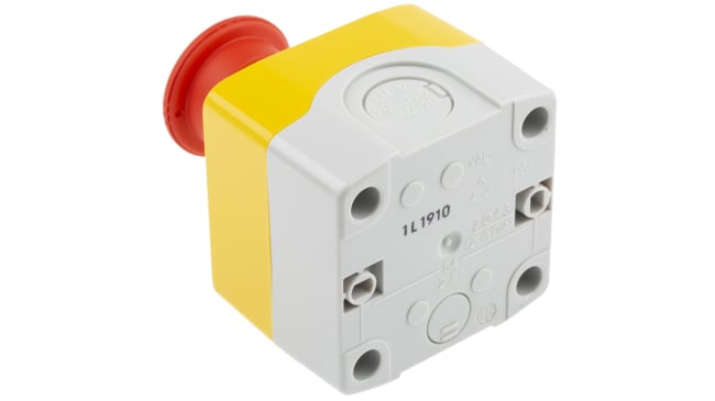 Pulsante di arresto di emergenza Harmony XALK178 di Schneider Electric, montaggio superficiale, diametro 40mm, grado di protezione IP66/IP67/IP69K.