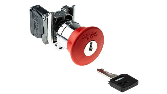 Pulsante di arresto di emergenza Schneider Electric Harmony XB4, rosso, montaggio a pannello, diametro 22 mm, IP66/IP67/IP69K.