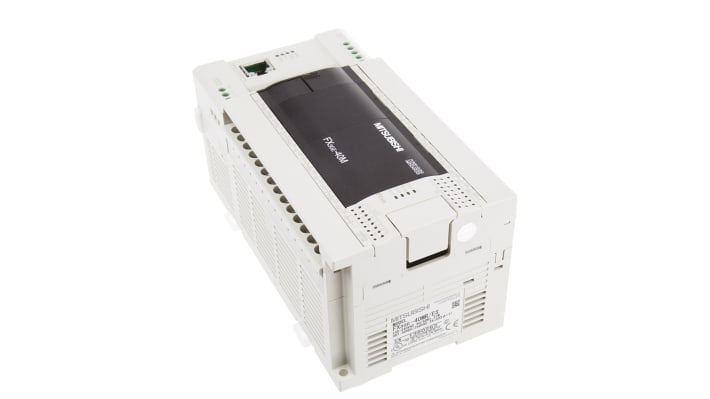 Mitsubishi Electric FX3GE-40MR/ES, CPU PLC con 40 I/O, montaggio a parete, dimensioni 130 x 86 x 90 mm.