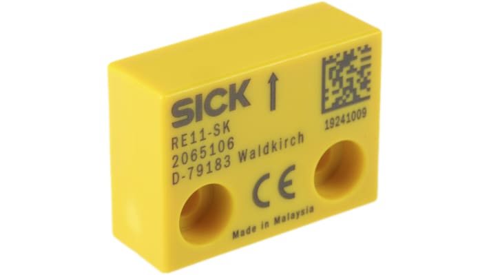 Interruttore di sicurezza senza contatto Sick RE11-SAC, IP67, attuatore magnetico, dimensioni 36mm x 26.2mm x 13mm.