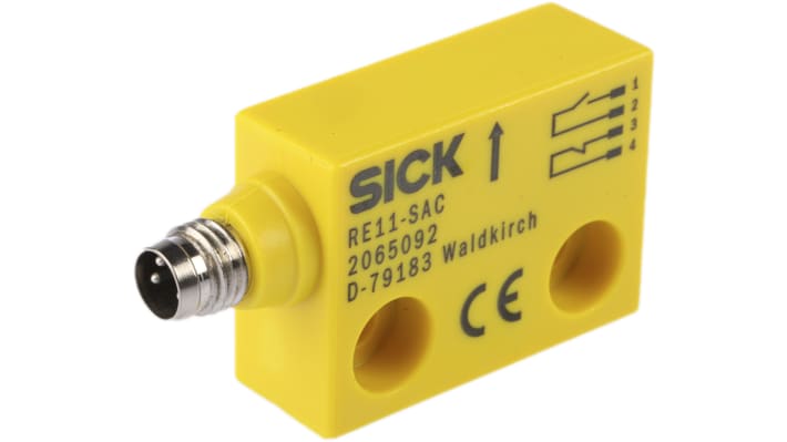 Interruttore di sicurezza senza contatto Sick RE11-SAC, IP67, attuatore magnetico, dimensioni 36mm x 26.2mm x 13mm.
