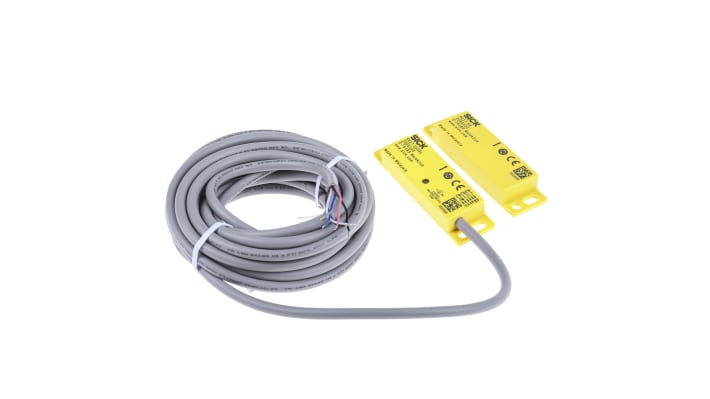 Interruttore di sicurezza senza contatto Sick RE27-SA05L, 3NO, grado di protezione IP67, dimensioni 87.5 x 25 x 13 mm.