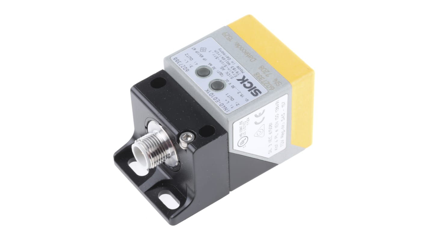 Interruttore di sicurezza senza contatto Sick IN40-E0101K, 24V cc, grado di protezione IP67, dimensioni 40x40x66 mm, contatti 2NO.