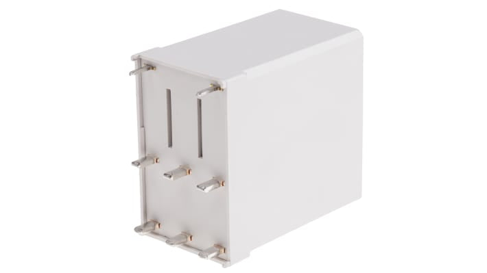 Finder 67.23.9.012.4300, relè di potenza 3 poli NA per inverter, montaggio su PCB, dimensioni 33x57.5x51.5 mm.