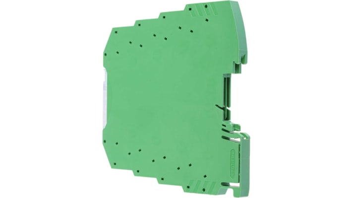 Condizionatore di segnale Phoenix Contact, amplificatore di isolamento su guida DIN, tensione 19,2-30 V cc, gamma di uscita 0-10 V.