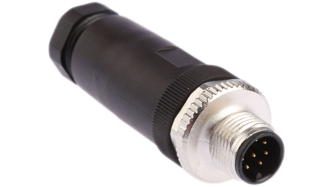 Connettore circolare maschio serie SACC-M12FS SPEEDCON Phoenix Contact 1513334, 8 poli, montaggio su cavo. Grado di protezione IP67, ideale per automazione industriale.