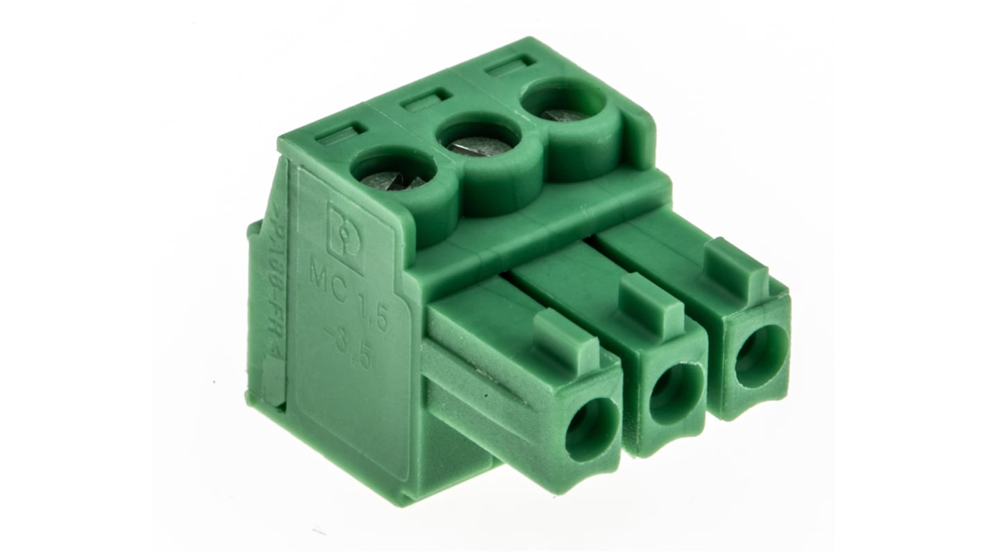 Morsettiera Phoenix Contact 1840379, 3,5mm MINI COMBICON MC, 3 vie, passo 3,5mm - Connessione sicura per circuiti stampati