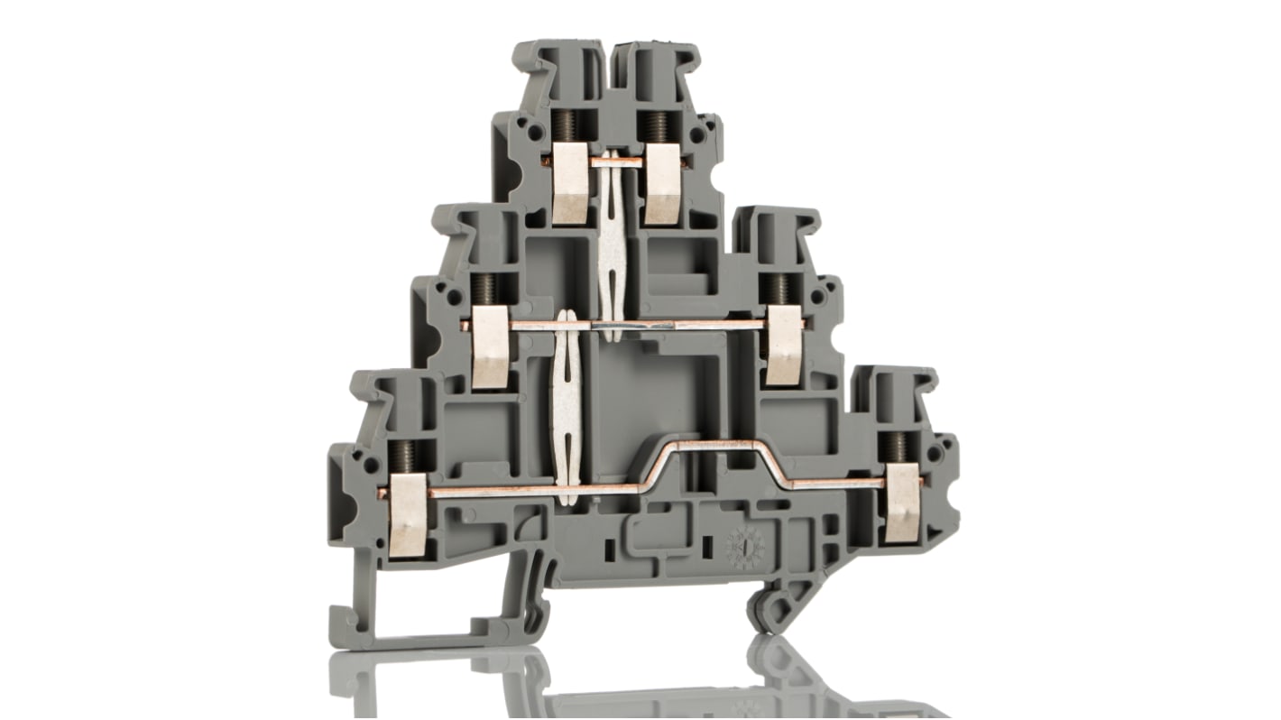 Morsettiera per guida DIN Phoenix Contact UT 2,5-3PV 3214262: protezione e connessione affidabile per apparecchiature elettriche. Adatta a settori esigenti come ferroviario e ingegneria degli impianti.